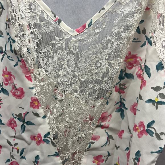 Vintange Victoria's Secret Floral Silk Night Gown Gold Label Slip Dress Size L - Picture 5 of 7